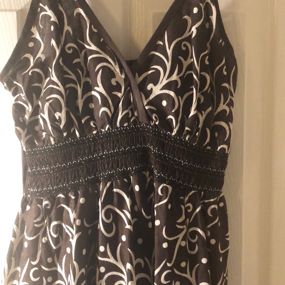 Brown and white summer dress - Picture 2 of 4